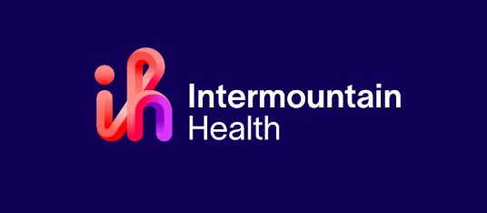 Purple background, Intermountain Health logo
