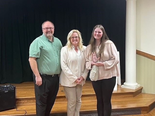 Photo of Erin Grimshaw with Councilman McGuire and Mayor Ramsey